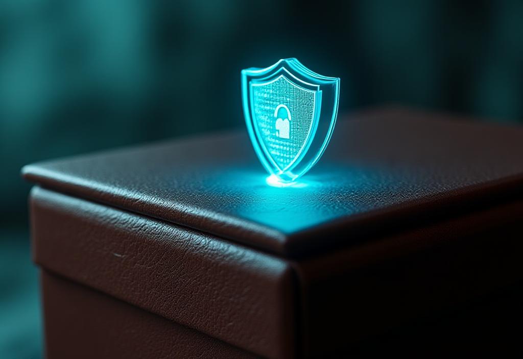 개인정보 보호를 상징하는 안전한 데이터 관리